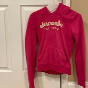 Abercrombie kids pink hooded sweatshirt XL